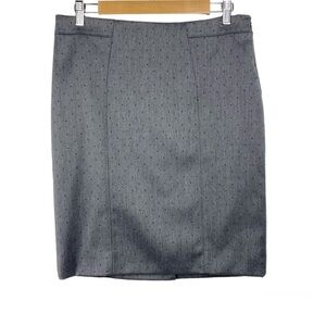 BANANA REPUBLIC NWOT Dot Print Pencil Skirt, Grey, Size 6